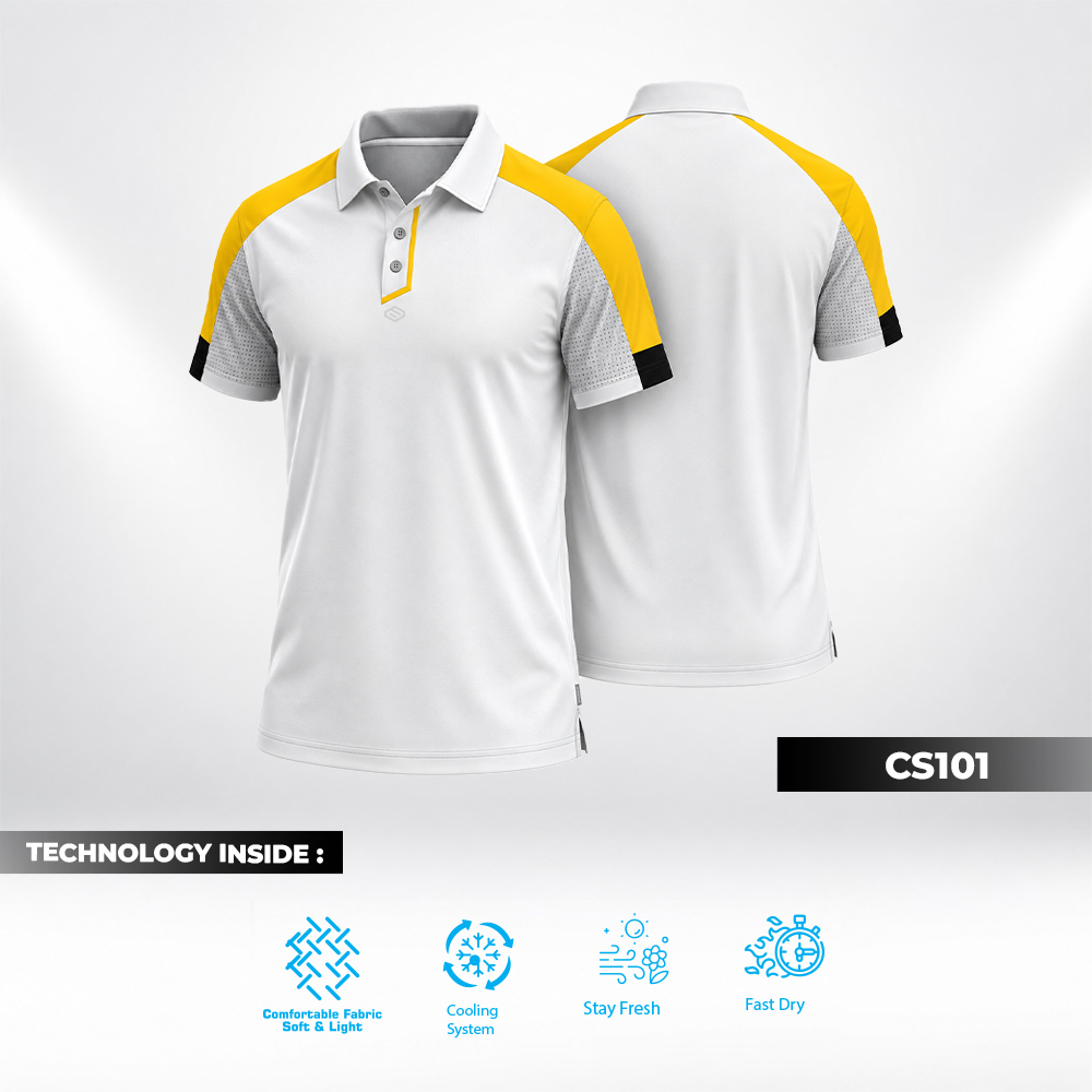 Birdie Golf Shirt Male - CS101 WHITE