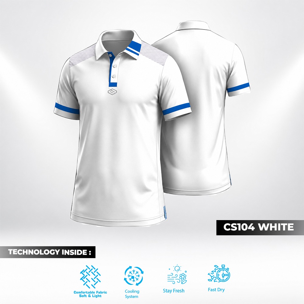 Birdie Golf Shirt Male - CS104 WHITE