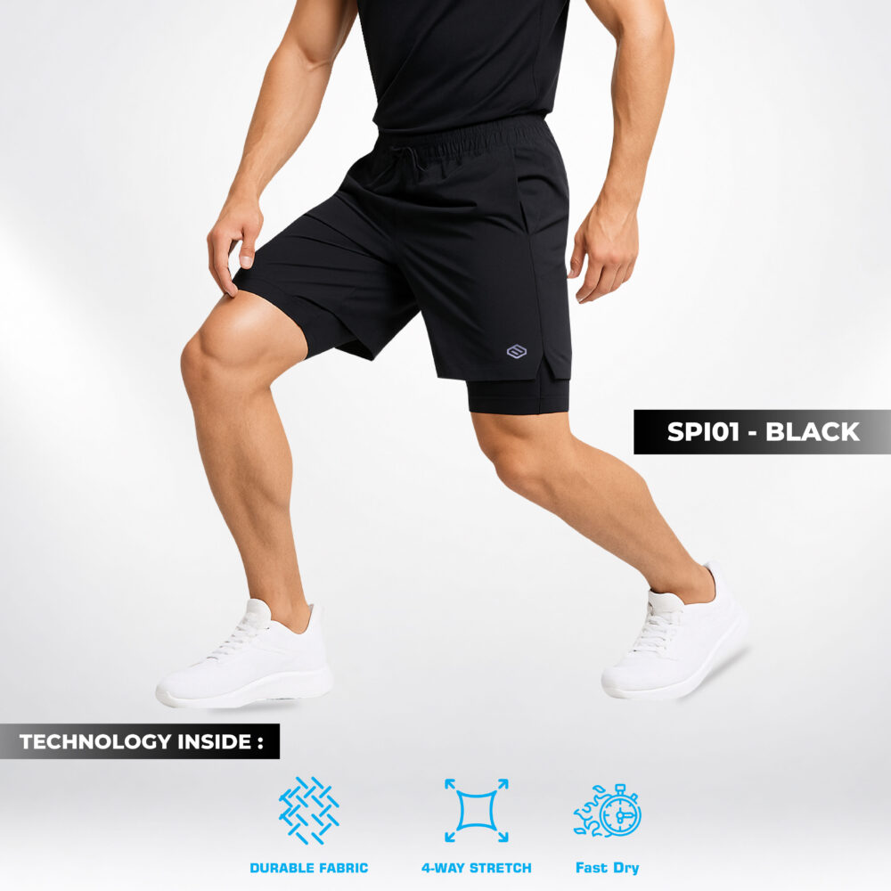 Birdie Running Short Pants Inner - Black